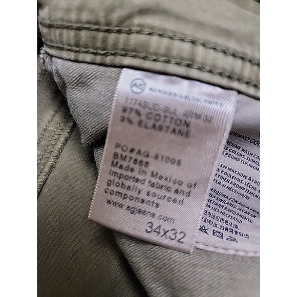 AG Adriano Goldschmied Pants Mens 34x32 (36x28) Graduate Brown Mid Rise Stretch - Picture 11 of 14
